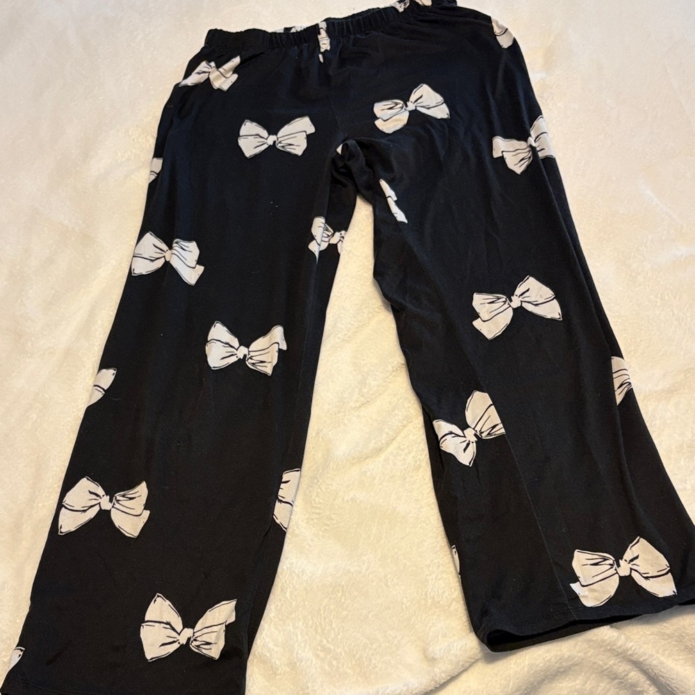 kate spade Black and White Bow Pajama Bottoms